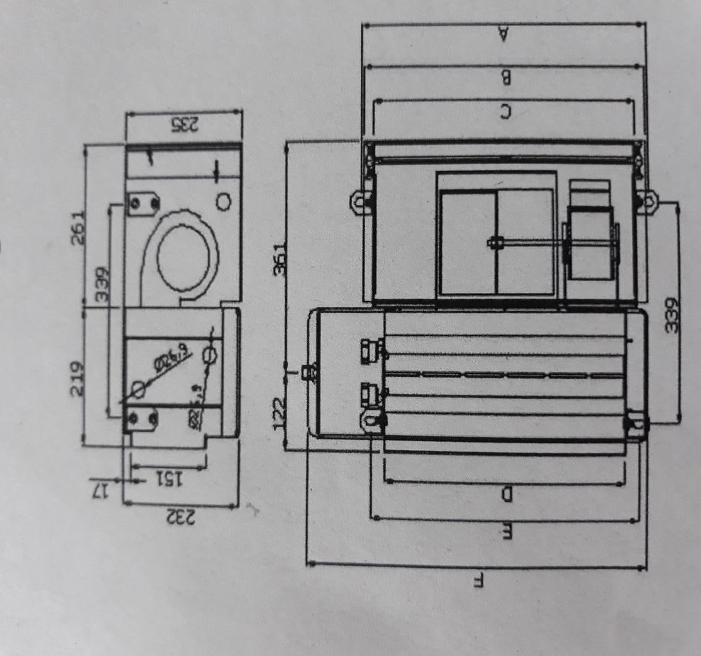 FAN-COIL ISMERTETŐ Méretek: UNFC széria A B C D E F d 0-020-025 554 544 506 462 510 650