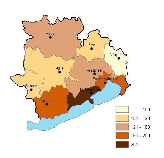 Statisztikai tájékoztató Veszprém megye, 2010/4 száma 11%-kal elmaradt a 2009. évitől.