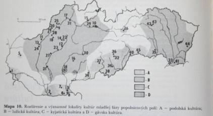 Gáva-kultúra HA1/A2-B1 Terület: Tiszavidék a Kárpátok és Körös-folyók között Ny: Hernád, K: Bihar hegység Maros és Aranka közti mocsárvilág a Gáva déli határa Legdélebbi kalsszikus Gáva lelőhelyek: