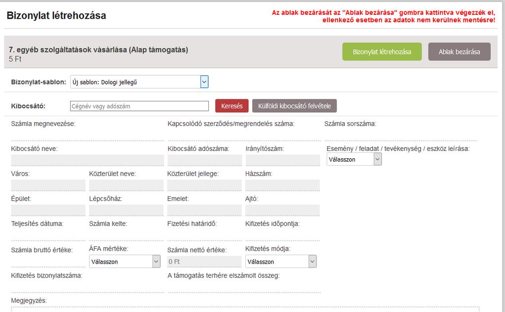 Az elszámolás bizonylatainak elektronikus rögzítése 2 féle módon történhet: - A költségek bizonylatonként történő - hagyományos - rögzítésével. - Importtábla alkalmazásával. (Lásd Tájékoztató a 2016.