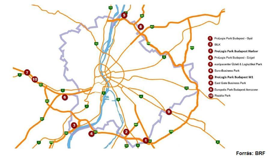 A 10 legnagyobb méretű ipari fejlesztés a budapesti