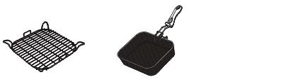 Accesorii Grătar pentru călire Coş pentru prăjit Grătar pentru grill/frigere Spatulă ÎNAINTE DE PRIMA UTILIZARE Scoateţi aparatul din ambalaj şi despachetaţi toate accesoriile.