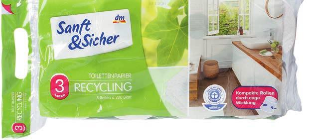 Ft/db Sanft&Sicher Recycling 3 rétegű toalettpapír 8