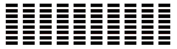 A grafikus program kijelző 10 oszlopból áll, melyben minden oszlop 8 egységből épül fel: Minden oszlop 1 perces edzés intervallumot jelöl, mely az edzésidő beállításával változtatható (mindig az