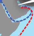 Szuezi-csatornán keresztül (km) Rotterdam Megtakarított távolság (km) Megtakarított távolság az eredeti út %-ában Szuezi-csatorna 11 919