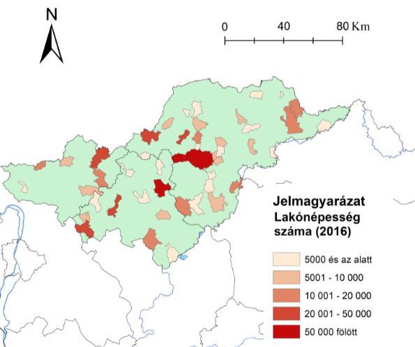 Az Észak-magyarországi régió városainak