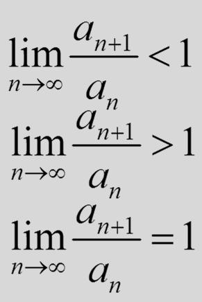 tagjai pozitívak, és a határérték létezik és ha, akkor a sor konvergens, ha,
