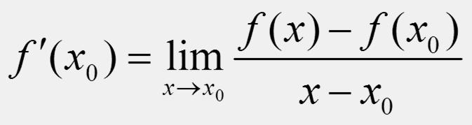 Ha létezik az f(x) függvény x 0 helyhez tartozó differenciahányados függvényének határértéke az x 0 helyen, akkor azt az f(x) függvény differenciálhányadosának nevezzük, és a függvényt az adott