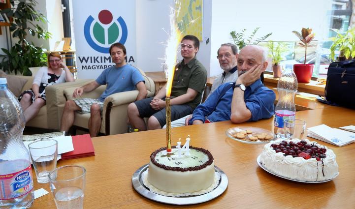 Találkozó a magyar Wikipédia 14 éves évfordulója alkalmából A magyar Wikipédia jelenlegi formájában 2003. július 8-án indult el, így a szerkesztői közösség 2017-ben már a 14.
