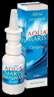 Aqua Maris Aqua Maris orrspray, 30 ml Ajánlott kiszáradt orrnyálkahártya hidratálására, regenerálására.