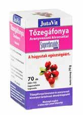 Jutavit Tőzegáfonya lágyzselatin kapszula, 70 db A termék tőzegáfonya (accinium Macrocarpon) és aranyvessző (Solidago