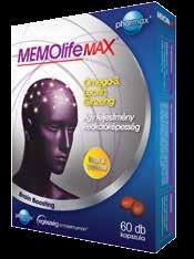 A MEMOlife MAX Brain Boosting összetevői Omega 3-at, Lecitin-t és az agy reakcióképességért Ginzenget