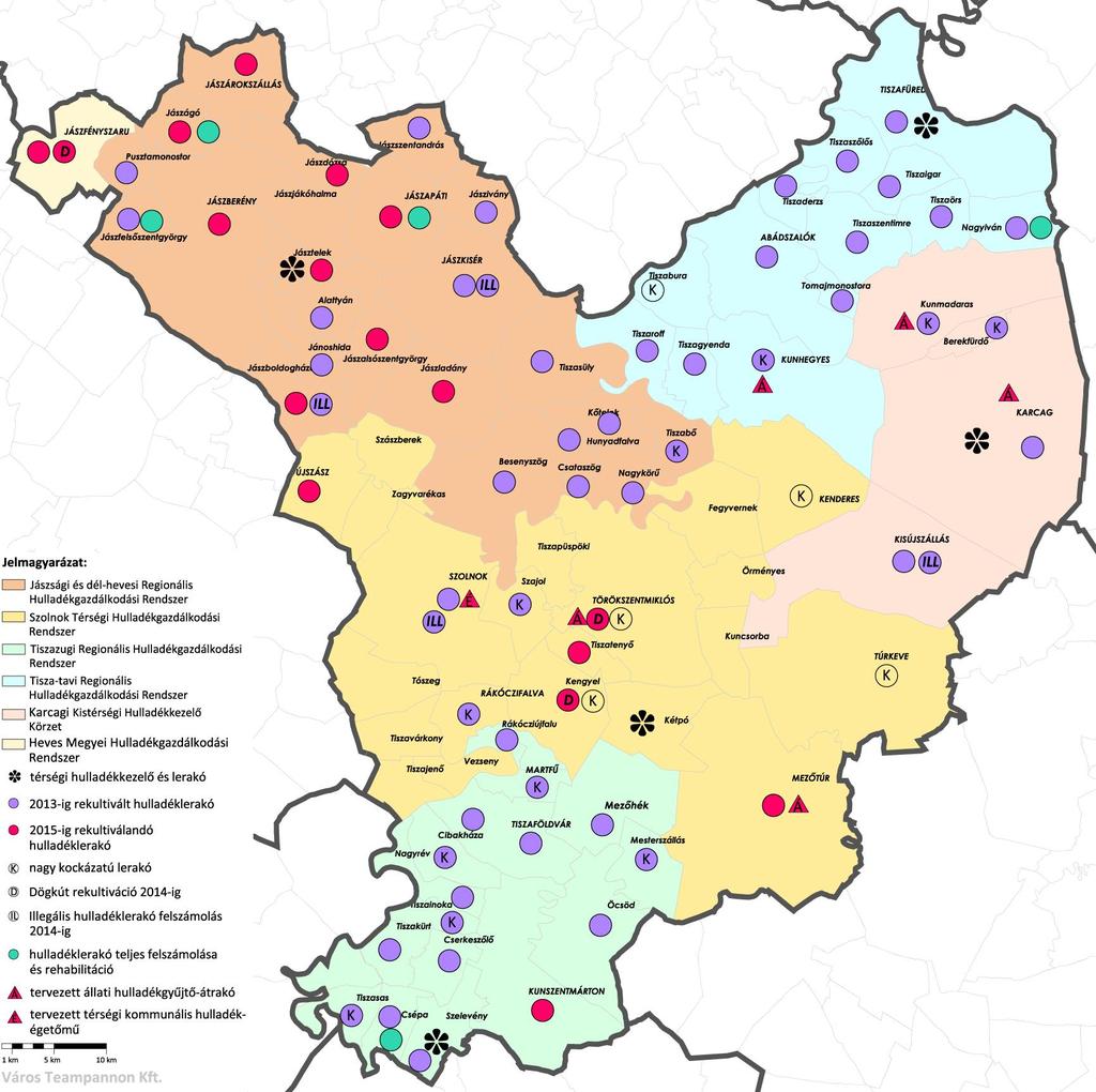 a rekultiváció, 22 településből csupán 6 lerakót rekultiválnak 2014 év végéig.