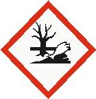 Veszélyt jelző piktogramok : Figyelmeztetés : Figyelem Figyelmeztető mondatok : H400 Nagyon mérgező a vízi élővilágra. H412 Ártalmas a vízi élővilágra, hosszan tartó károsodást okoz.
