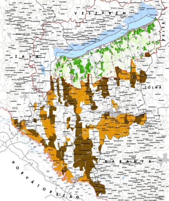 ORSZÁGOS JELENTŐSÉGŰ TÁJKÉPVÉDELMI TERÜLET TÉRSÉGI JELENTŐSÉGŰ TÁJKÉPVÉDELMI TERÜLET ( * 2000. évi CXII. törvény szerinti övezetek ) Az OTrT az érintett településeket jelöli ki.