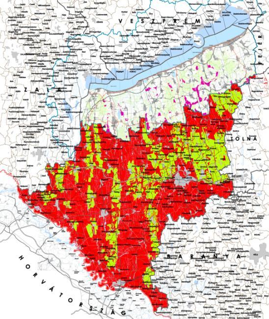 SZÉLERŐMŰ TELEPÍTÉSE SZEMPONTJÁBÓL VIZSGÁLAT ALÁ VONHATÓ TERÜLET ( * 2000. évi CXII.