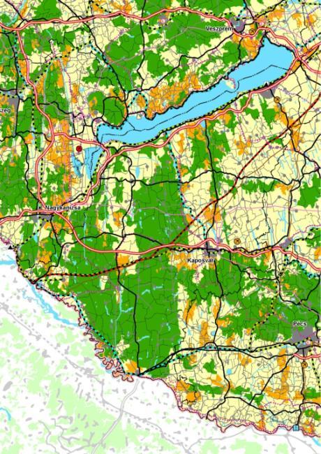 megváltozott Az M65-ös gyorsforgalmi út kikerült az OTrT-ből M57 M6 Barcsig M60-asként csak Pécsig tervezett onnan új