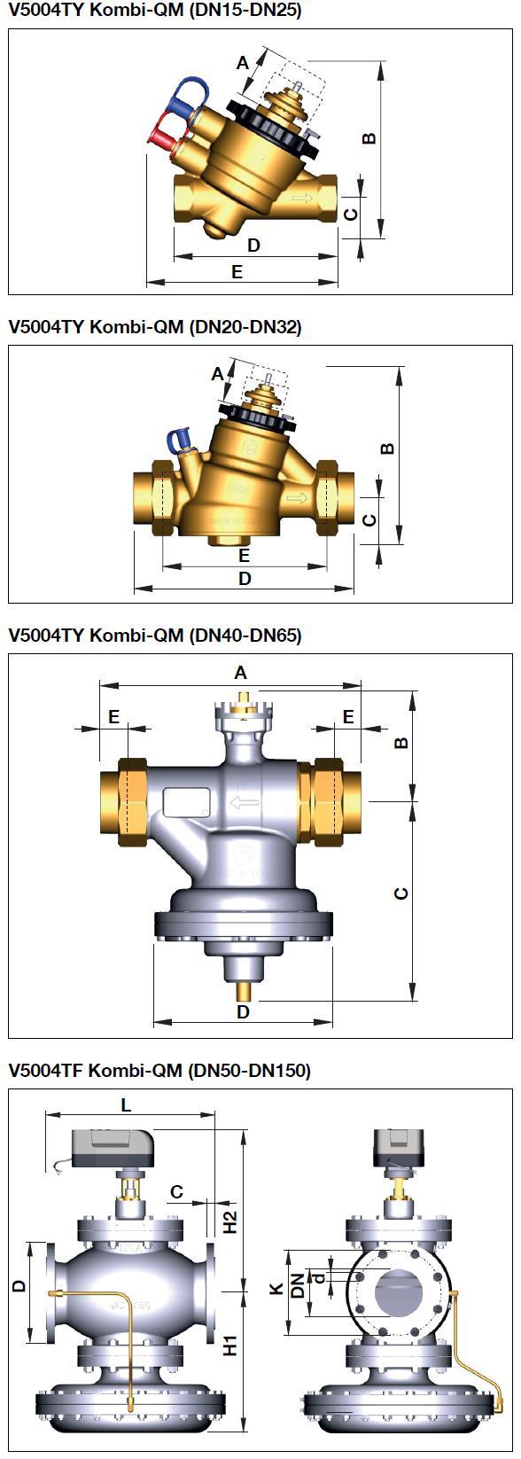 Méretek DN Menet A B C D E (mm) 15 Rp1/2" 20 Rp3/4" 32 100 25 99 116 25 Rp1" DN (mm) Menet A B C D E 20 Rp3/4" 176 25 Rp1" 34 133 38 184 135 32 Rp1 1/4" 209 DN (mm) Menet A B C D E 32 Rp1 1/4" 230 85