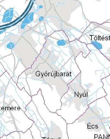 Győrújbarát rendezési terv módosítás / Msz: 16079/ - 18 - Megyei területrendezési terv és a településszerkezeti terv