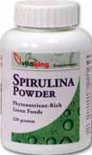 A spirulina tartalmaz egy sor ásványi anyagot, nyomelemet, többek között például, vasat, kalciumot, káliumot, rezet, mangánt, magnéziumot, cinket, foszfort, szelént, több vitamint, enzimeket és más
