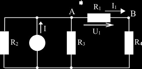 4. Határozza meg az ábrán látható hálózat R1 ellenállásának áramát és feszültségét a Thevenin tétel felhasználásával!