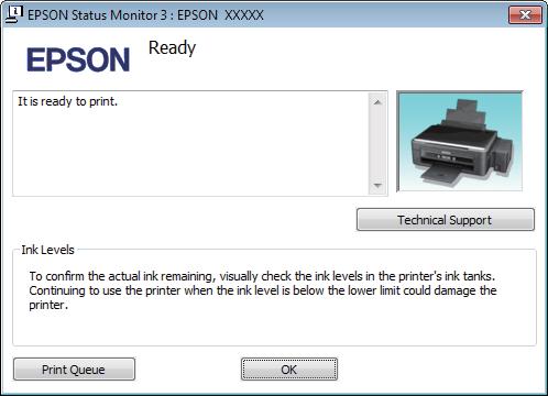 Hibaelhárítás nyomtatás/másolás esetében Az EPSON Status Monitor 3 megnyitásakor a következő ablak jelenik meg: Ha az EPSON Status Monitor 3 nem jelenik meg, nyissa meg a nyomtatóillesztőt,