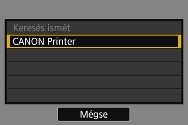 Csatlakoztatás nyomtatóhoz Ezeket az utasításokat a 7. fejezetben leírt lépések után kell végrehajtani. 1 2 Válassza ki azt a nyomtatót, amelyikhez kapcsolódni szeretne.