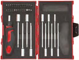 Imbusz: 1, 2, 3 Torx: T10, 3, T15, 4, 5, T20, 6, 8 mm Furatos Torx: TXB10, T25, TXB15, T30, TXB20, T40 TXB25 A KÉSZLET