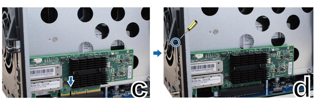 4 A hálózati adapter beszerelése: a Igazítsa a kártya csatlakozóját az adapter foglalatához, majd helyezze a kártyát a foglalatba.