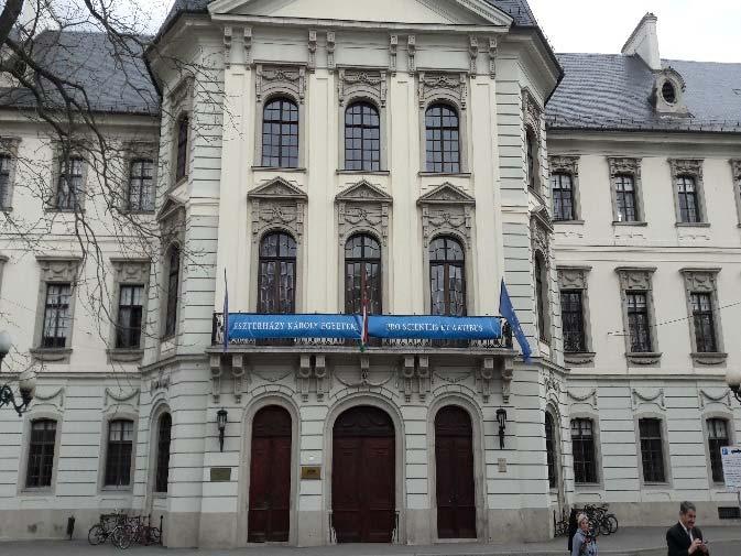 AZ ELLENŐRZÉS TERÜLETE Eszterházy Károly Főiskola, mint az Eszterházy Károly Egyetem jogelődje Egerben a felső szintű oktatás története 1774 ig nyúlik vissza.