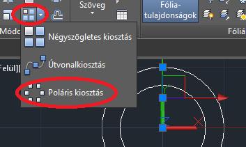 Fogaskerék kialakításának lépései 1. Két koncentrikus kör rajzolása, melyek középpontja a 0,0 pont. A körök sugara ezen a gyakorlaton 7 és 10 egység. 2.