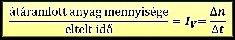 Diffúzió leírása az anyag(mennyiség) időbeli áramlásával ANYAGÁRAM-ERŐSSÉG: I