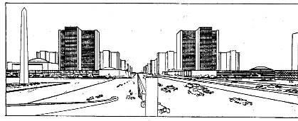 Wright decentralizált városmodellje 1930-ból: ötezer fős kertvárosok városon