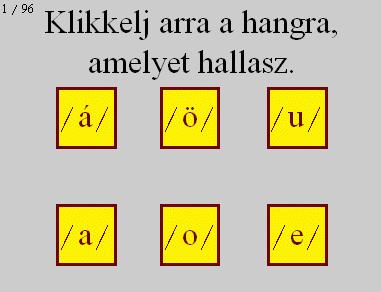 Bevezetés Akusztikus Percepciós További irányok Cél Eredmény Percepciós teszt - cél 2 beszélő (beaa és beab) spontánbeszéd-felvételeiből CVC kapcsolatok [O] magánhangzó vizsgálata F2 < Sg2 F2 > Sg2