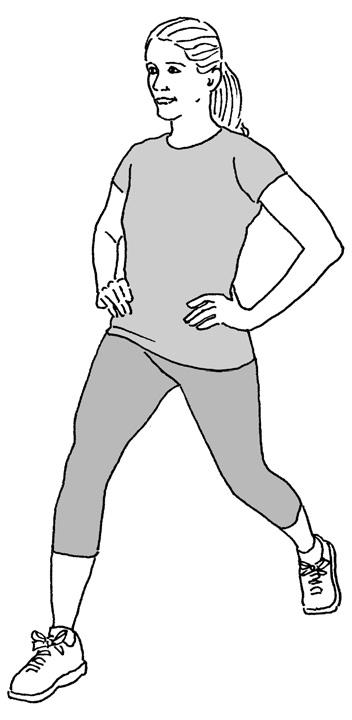 Leereszkedés közben lépj előre 60 centit (ha alacsony vagy, kevesebbet), és a guggoláshoz hasonlóan engedd le a testedet.