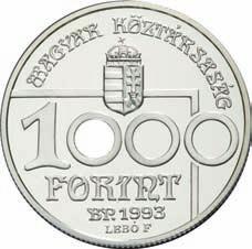1993 / LEBÓ F az érme az értékjelzés második számjegyénél kör alakban lyukas /die Münze ist bei der zweiten