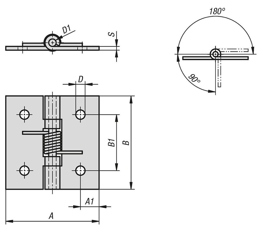 Nyitó rugó forgatónyomatéka: M(0 ) : 1,5 Nm / M(90 ) : 1,1 Nm / M(180 ) : 0,65 Nm Záró rugó forgatónyomatéka: M(0 ) : 0,25 Nm / M(90 ) : 0,65 Nm / M(180 ) :