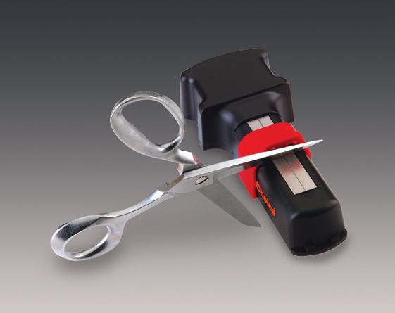 érdekében A precíziós élvezetők segítségével használata nagyon egyszerű Professional Scissors Sharpener Diamond Hone 490 Az eszköz háztartási, szabó- és hobbi ollók biztonságos élezésére alkalmas