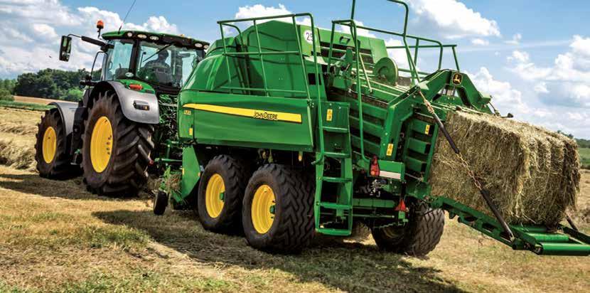 SZÁLASTAKARMÁNYOZÁS - Gépajánlat 2018 JOHN DEERE SZÖGLETES NAGYBÁLÁZÓ JOHN DEERE L1534 típusú szögletes nagybálázó A John Deere 1534 típusú bálázója nagy tömörségre és teljesítményre lett teremtve