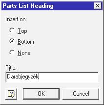 Inventor R4 6 Rajz2. vezetett gyakorlat 11) Töltse ki a darabjegyzék hiányzó adatait: Klikkeljen a jobb oldali egérgombbal a szövegmezőre. A legördülő menüből válassza az Edit Parts List parancsot.