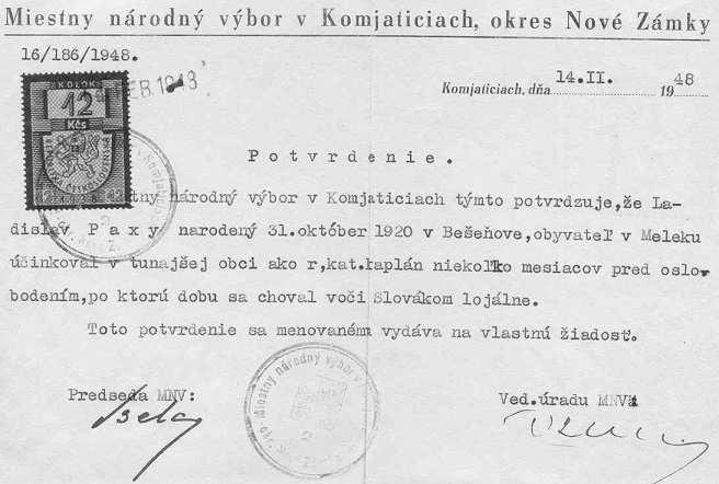 levéltári állományok megfelelő védelme, nem is szólva a Paxy-féle fondhoz hasonló magyar papi személyiségek hagyatékairól. Mgr. Gaucsík István, PhD, Hegysúr BOLDOG II.