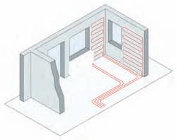 4.2.2.1 Rendszerkialakítások A REHAU falfűtő/hűtő rendszerek felhasználhatók - helyiségek kizárólagos fűtésére - REHAU padlófűtő/hűtő rendszerekkel kombinálva - radiátoros fűtés kiegészítéseként
