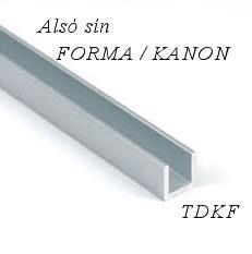 Alsó sín KANON/FORMA TAF034 3 Alumínium