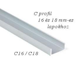 Profil C 18 mm TAF021-AL 3 Alumínium (AL)