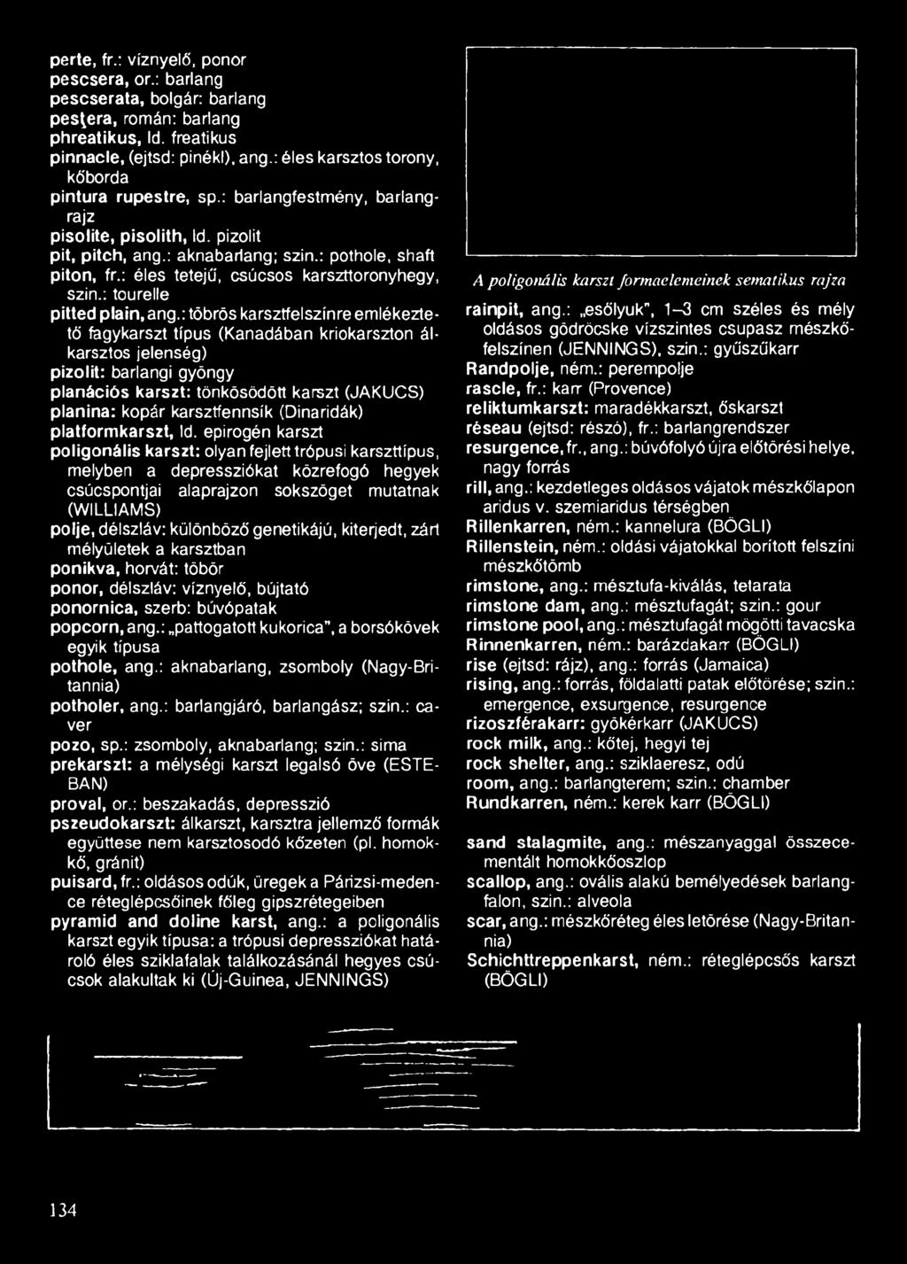 : éles tetejű, csúcsos karszttoronyhegy, szín.: tourelle pitted plain, ang.