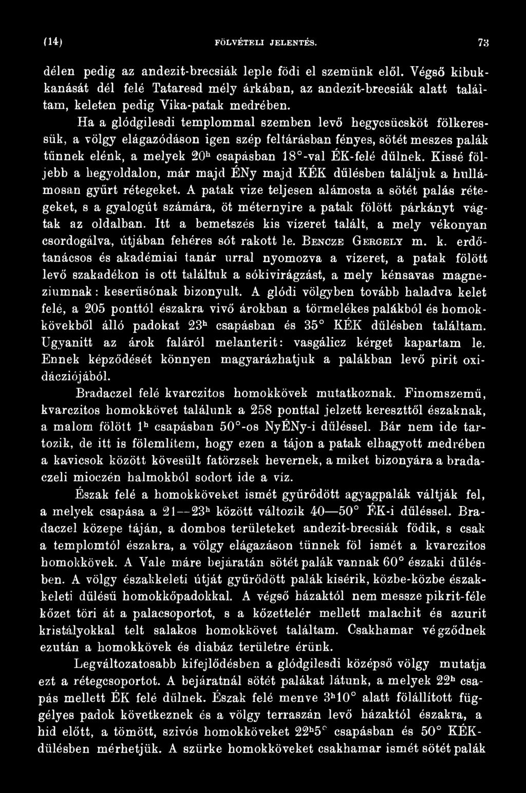 A patak vize teljesen alámosta a sötét palás rétegeket, s a gyalogút számára, öt méternyire a patak fölött párkányt vágtak az oldalban.