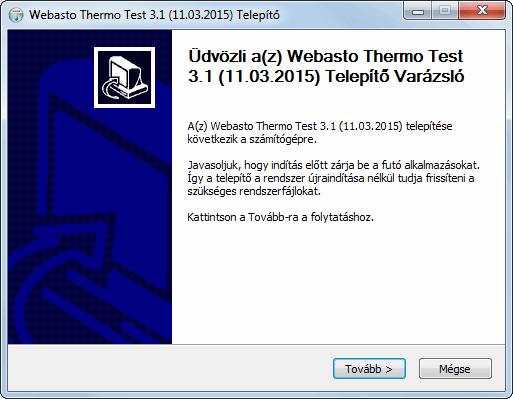 Amennyiben a keresés talál már korábbi telepített WTT programot, kattintson az OK gombra, hogy a régit törölje a