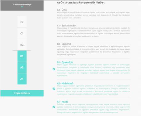 Amennyiben a tisztviselő valamely digitális kompetenciájának önértékelését követően olyan képzésben vesz részt, amely fejleszti a már korábban önértékelt kompetenciáját, a képzést követően lehetősége