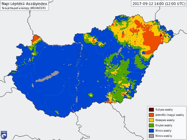 Aszályindexek Napi léptékű aszályindex (MTA Agrártudományi Kutatóközpont) 2x2 km-es rácson naponként Figyelembe veszi: Talajtípus Talajból felvehető