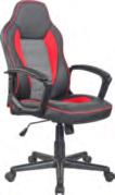 990,- (28240102/01-02) Főnöki szék Eva, fekete/piros vagy fekete/ kék bőrhatású kivitelben,